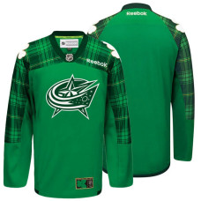 Columbus Blue Jackets Green St. Patrick Day Blank Jersey