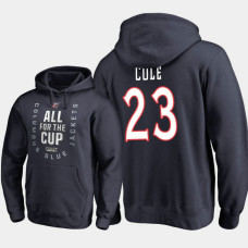 Columbus Blue Jackets #23 Ian Cole Pullover Hoodie Navy