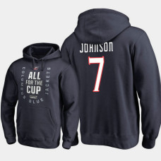 Columbus Blue Jackets #7 Jack Johnson Pullover Hoodie Navy