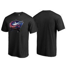 Columbus Blue Jackets Black Crew Neck Midnight Mascot Team T-shirt