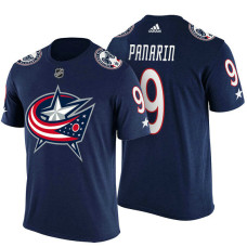 Columbus Blue Jackets #9 Artemi Panarin Navy Adidas Player T-shirt