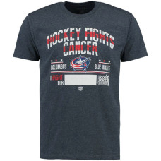 Columbus Blue Jackets Navy Hockey Fights Cancer Old Time Throwback T-shirt