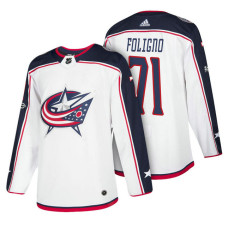 Columbus Blue Jackets #71 Nick Foligno White 2018 New Season Team Road Jersey