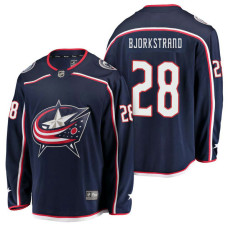 Columbus Blue Jackets #28 Breakaway Player Home Oliver Bjorkstrand Jersey Navy