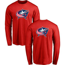 Columbus Blue Jackets Red Team Mark Long Sleeve T-shirt