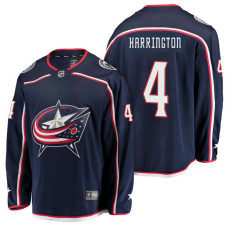 Columbus Blue Jackets #4 Breakaway Player Home Scott Harrington Jersey Navy