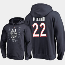 Columbus Blue Jackets #22 Sonny Milano Pullover Hoodie Navy