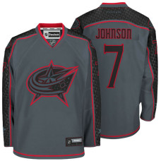 Columbus Blue Jackets Jack Johnson #7 Storm Cross Check Premier Jersey