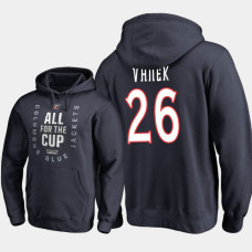 Columbus Blue Jackets #26 Thomas Vanek Pullover Hoodie Navy