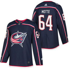 Columbus Blue Jackets #64 Tyler Motte Navy 2018 New Season Player Home Jersey