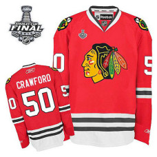 Chicago Blackhawks Corey Crawford #50 Red 2015 Stanley Cup Home Jersey