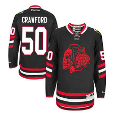 Chicago Blackhawks Corey Crawford #50 Black 2014 Stadium Series Jersey