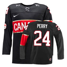 Canada Team Corey Perry #24 Black Premier Olympic Jersey