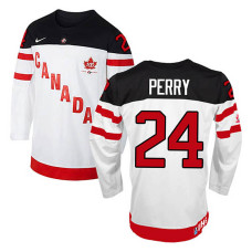 Canada Team Corey Perry #24 White 100th Anniversary Premier Olympic Jersey