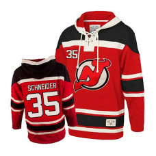 New Jersey Devils Cory Schneider #35 Red Sawyer Hooded Sweatshirt