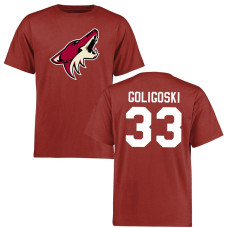 Arizona Coyotes Alex Goligoski #33 Red Short Sleeve Logo T-Shirt