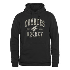 Arizona Coyotes Black Camo Stack Fleece Pullover Hoodie