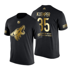 Arizona Coyotes Darcy Kuemper Gold Limited with Message T-Shirt Black