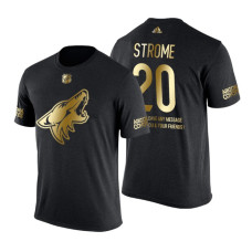 Arizona Coyotes Dylan Strome Gold Limited with Message T-Shirt Black