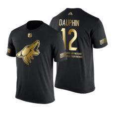 Arizona Coyotes Laurent Dauphin Gold Limited with Message T-Shirt Black