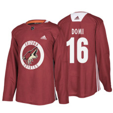 Arizona Coyotes #16 Max Domi Maroon Practice Jersey