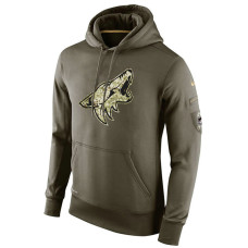 Arizona Coyotes Olive Salute To Service Pullover Hoodie