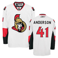 Ottawa Senators Craig Anderson #41 White Away Jersey