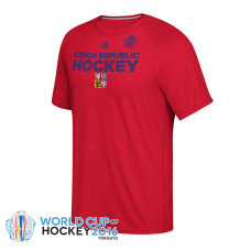 Czech Republic Hockey World Cup of Hockey 2016 Authentic Locker Room Red T-Shirt