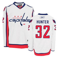 Washington Capitals Dale Hunter #32 White Away Jersey