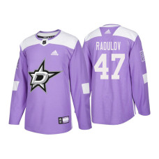 Dallas Stars #47 Alexander Radulov Purple 2018 Adidas Authentic Hockey Fights Cancer Jersey