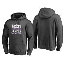 Dallas Stars Ash Hockey Fights Cancer Cross Check Hoodie