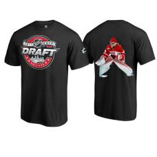 Dallas Stars Jake Oettinger Black 2017 Draft Player Pictorial T-shirt