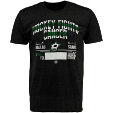 Dallas Stars Charcoal Hockey Fights Cancer Old Time Throwback T-shirt