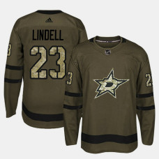 Dallas Stars #23 Camo Salute To Service Esa Lindell Jersey