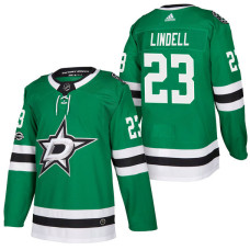 Dallas Stars #23 Esa Lindell Green 2018 New Season Home Authentic Jersey With Anniversary Patch