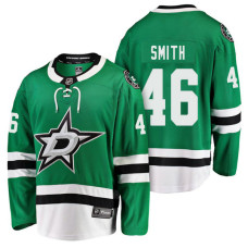 Dallas Stars #46 Breakaway Player Gemel Smith Jersey Kelly Green