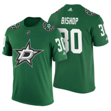 Dallas Stars #30 Ben Bishop Green Adidas Player Jersey Style T-shirt