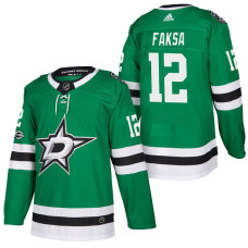 Dallas Stars #12 Radek Faksa Green 2018 New Season Home Authentic Jersey With Anniversary Patch