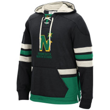 Dallas Stars Black Throwback Fleece Lace Pullover Hoodie