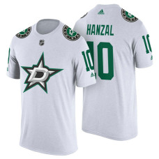 Dallas Stars #10 Martin Hanzal White Adidas Player T-shirt