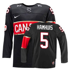 Canada Team Dan Hamhuis #5 Black Premier Olympic Jersey