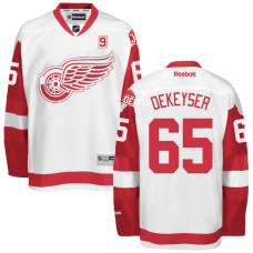 Memorial Mr. Hockey Patch Detroit Red Wings #65 Danny Dekeyser White Premier Jersey