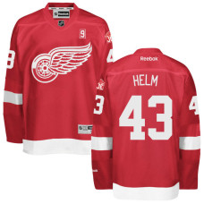 Memorial Mr. Hockey Patch Detroit Red Wings #43 Darren Helm Red Premier Jersey