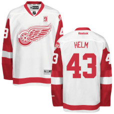 Memorial Mr. Hockey Patch Detroit Red Wings #43 Darren Helm White Premier Jersey