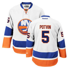 New York Islanders Denis Potvin #5 White Away Jersey