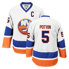 New York Islanders Denis Potvin #5 White Throwback Jersey