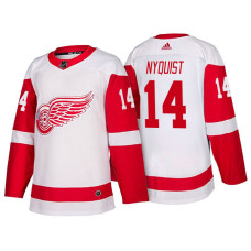 Detroit Red Wings #14 Gustav Nyquist White 2018 Season New Outfitted Jersey