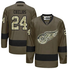 Detroit Red Wings Chris Chelios #24 Green Camo Player Jersey