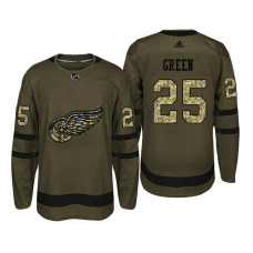 Detroit Red Wings #25 Mike Green Camo Salute To Service Jersey