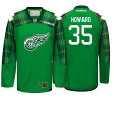 Detroit Red Wings #35 Jimmy Howard Kelly Green Patty's Pride St. Patrick's Day Jersey